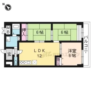 エーデル音羽【6階】の間取り