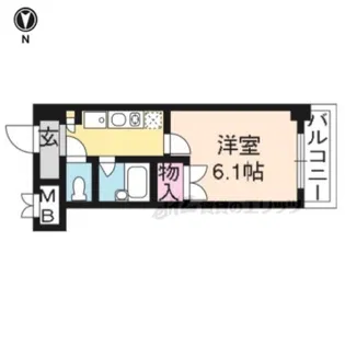 ピュア衣笠【405号室】の間取り