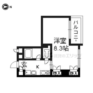 烏丸五条  悠【2階】の間取り