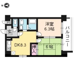 ポルテ・やました【6階】の間取り