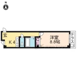 新町マンション【403号室】の間取り