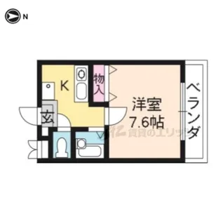 LACASA山科【412号室】の間取り