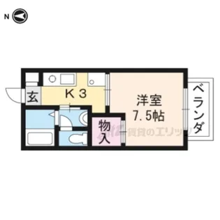 ヴァリュージュ御所ノ内【1階】の間取り