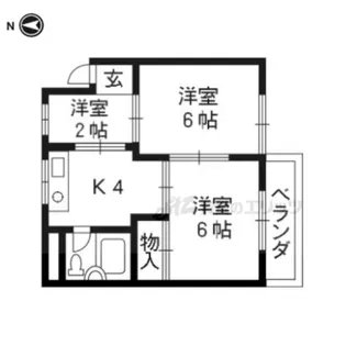シャトー広見【205号室】の間取り
