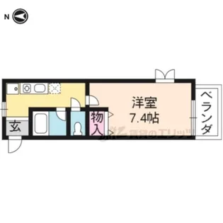 Bois Village Annexe【201号室】の間取り