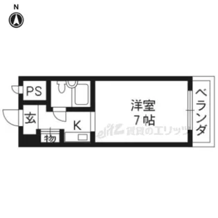 シティハイツ三条【201号室】の間取り