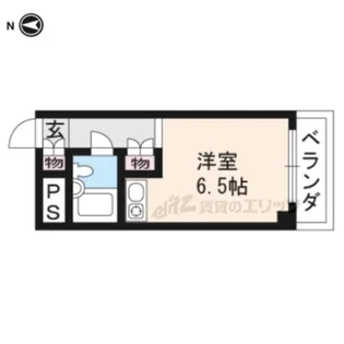 シティハイツ三条【313号室】の間取り
