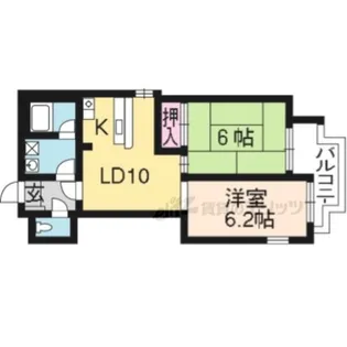アトレ桂【2-F号室】の間取り