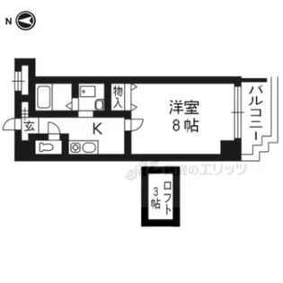 α?PRIZE?【505号室】の間取り