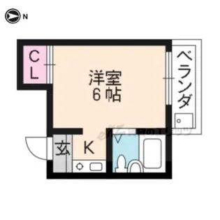 ハイツ藤崎【201号室】の間取り