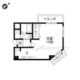Choei第5コーポ中川【402号室】の間取り