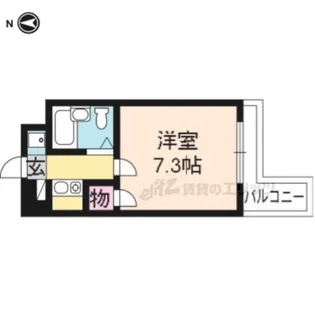 サンクスパレ南巽【301号室】の間取り