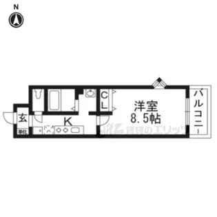 ラ・サンセリテ【2階】の間取り