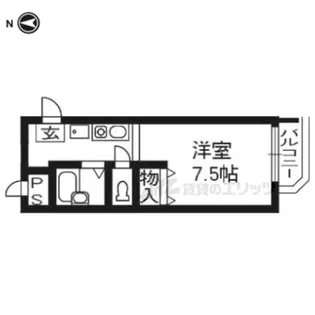 華堂壱番館【4階】の間取り