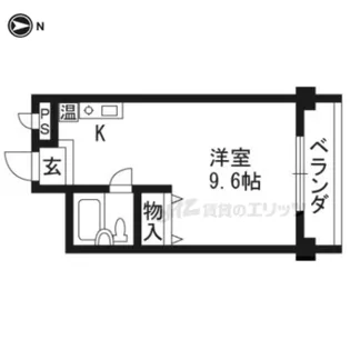 竹田マンション【402号室】の間取り
