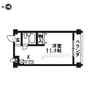 竹田マンション【1階】の間取り