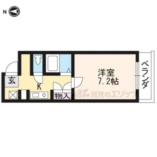 エスポワール松田【102号室】の間取り