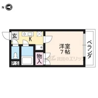 りりぱっと藤森【208号室】の間取り