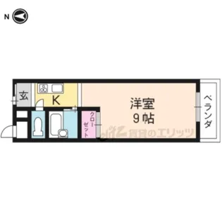 エステート稲荷【112号室】の間取り