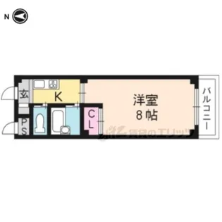 エステート稲荷【307号室】の間取り