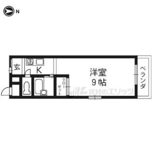 エステート稲荷【113号室】の間取り