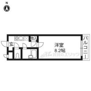 カントリーベア【209号室】の間取り