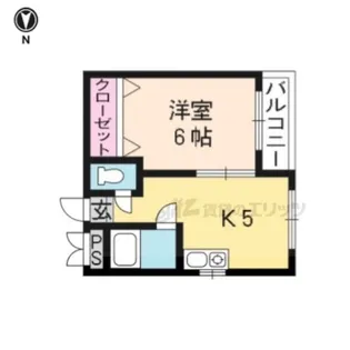 コスモ稲荷【201号室】の間取り