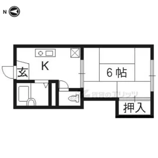 ドミール深草【105号室】の間取り