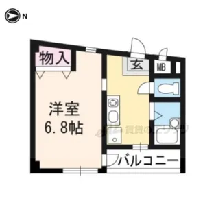 アーバンリゾート伏見稲荷【203号室】の間取り