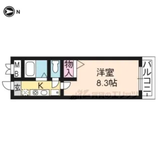 ビクトワール二条【4階】の間取り