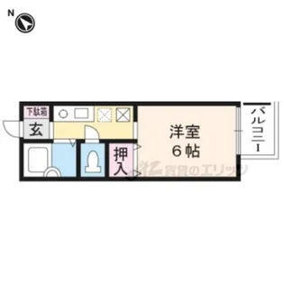 セジュール深泥池【1階】の間取り