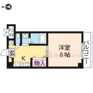 河原町ビル【1002号室】の間取り