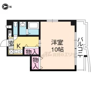 河原町ビル【609号室】の間取り