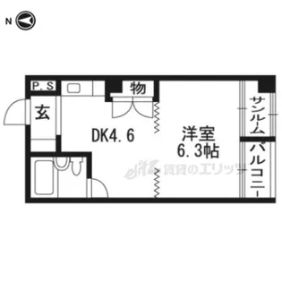 新大宮ハイツ【405号室】の間取り