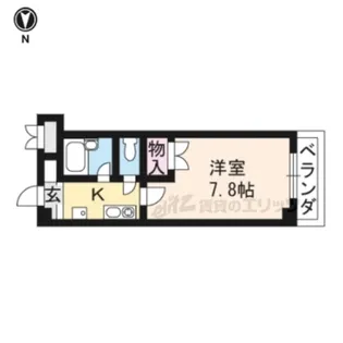 CrowHat北山【210号室】の間取り