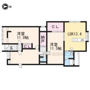 カレッジマンション七瀬川【101号室】の間取り