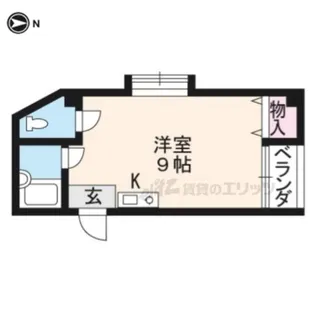 バドワール墨染【201号室】の間取り