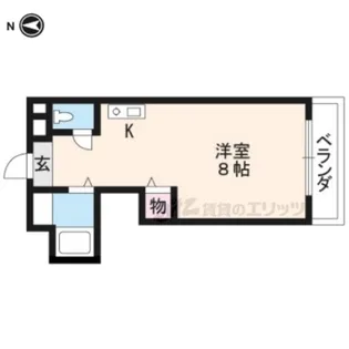 フレーヴァー深草?【308号室】の間取り