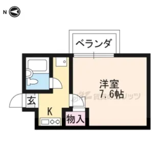 御陵シャトー朝日【402号室】の間取り