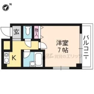 フォルム御陵【601号室】の間取り