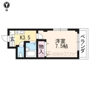 シルクハイツ衣笠【303号室】の間取り
