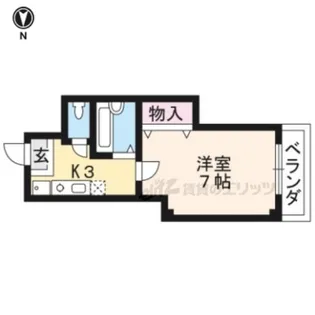 シルクハイツ衣笠【302号室】の間取り