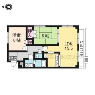 ラルージュ平岡【106号室】の間取り