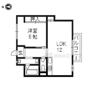 レジデンス四条【5階】の間取り