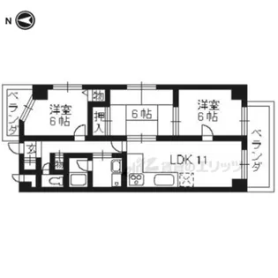 アグラード長岡京【401号室】の間取り