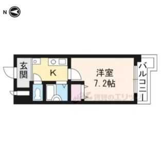 ウィステリア桃山【208号室】の間取り
