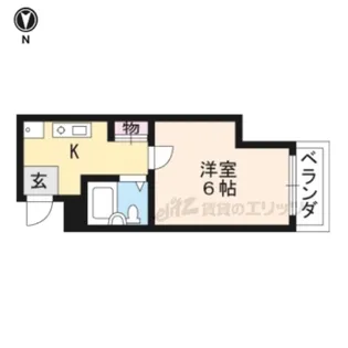 ルミエール中書島【101号室】の間取り