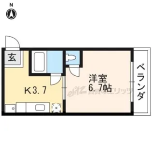 ルミエール中書島【505号室】の間取り