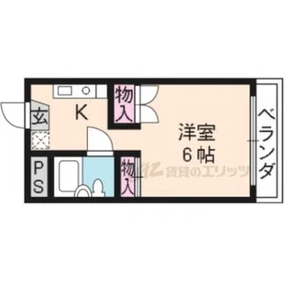 ジュネス一条【108号室】の間取り