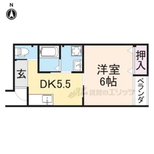 寺前ハイツ【203号室】の間取り